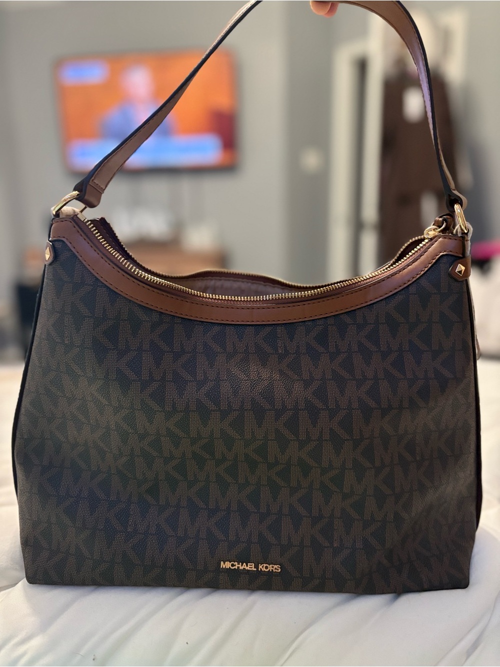 Michael Kors Brown and Dark Brown Shoulder Bag